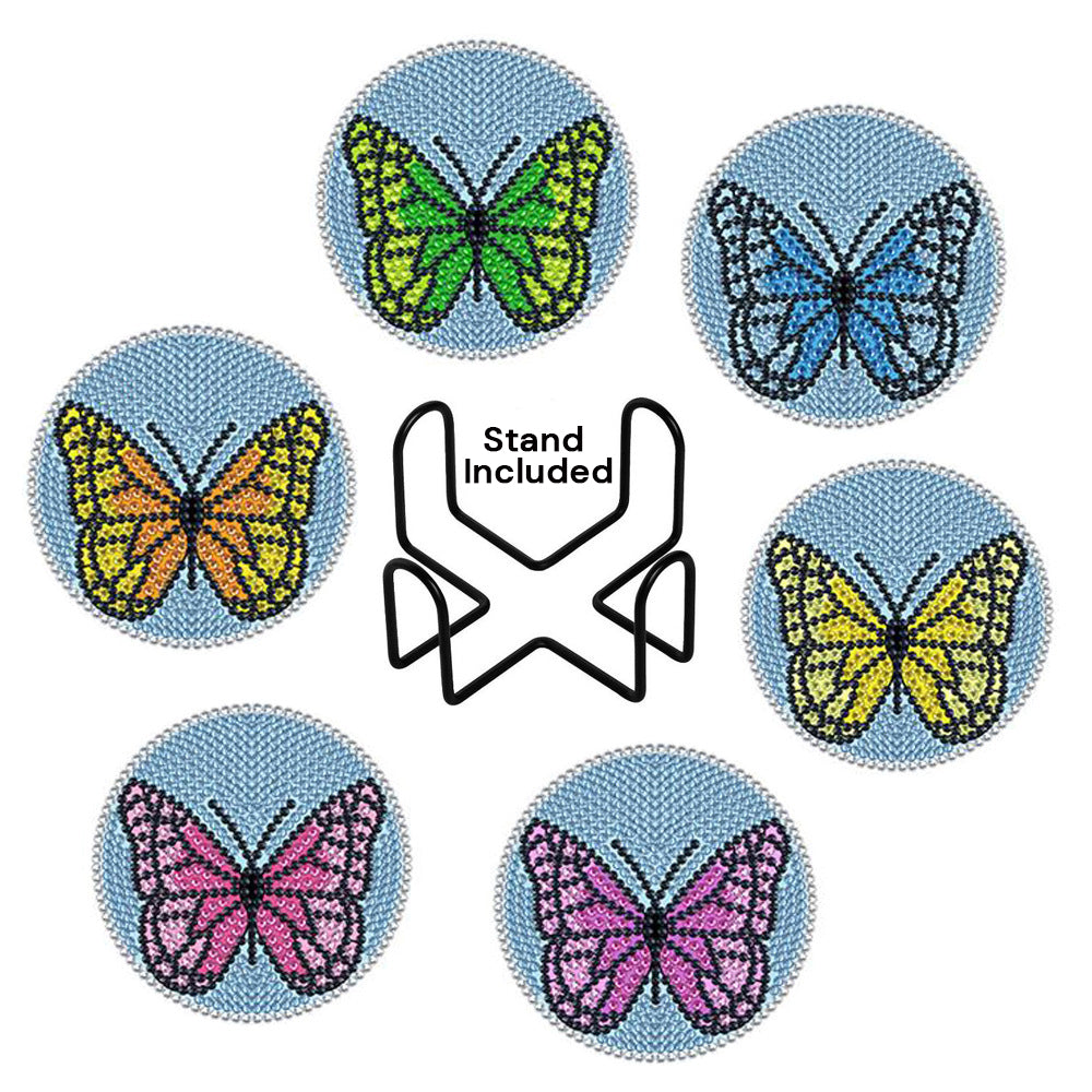 Diamond Painting Untersetzer mit Halter - 58 verschiedene Sets zur Auswahl