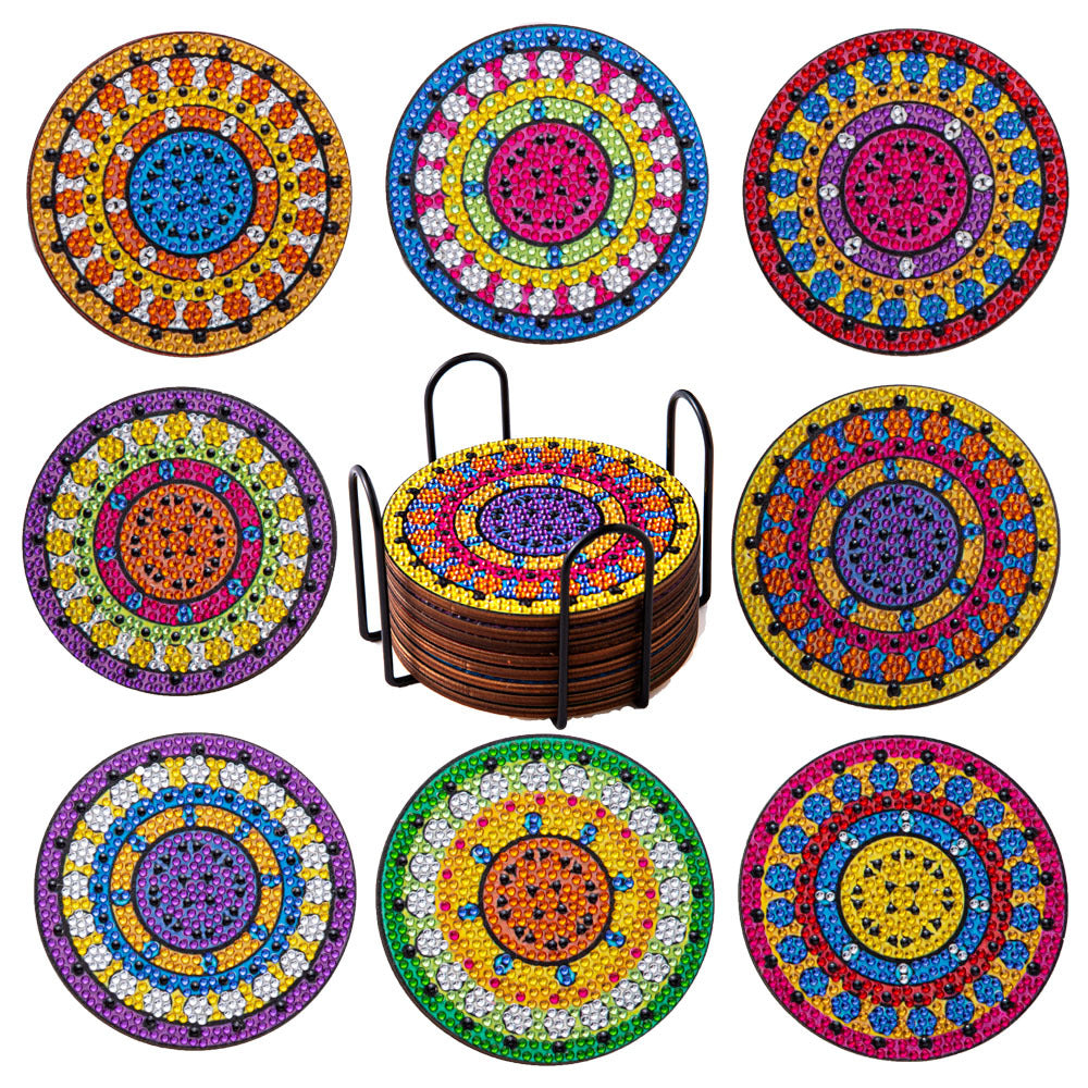 Diamond Painting Untersetzer mit Halter - 58 verschiedene Sets zur Auswahl