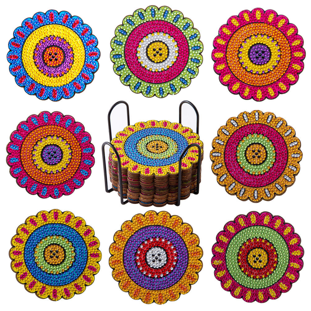 Diamond Painting Untersetzer mit Halter - 58 verschiedene Sets zur Auswahl