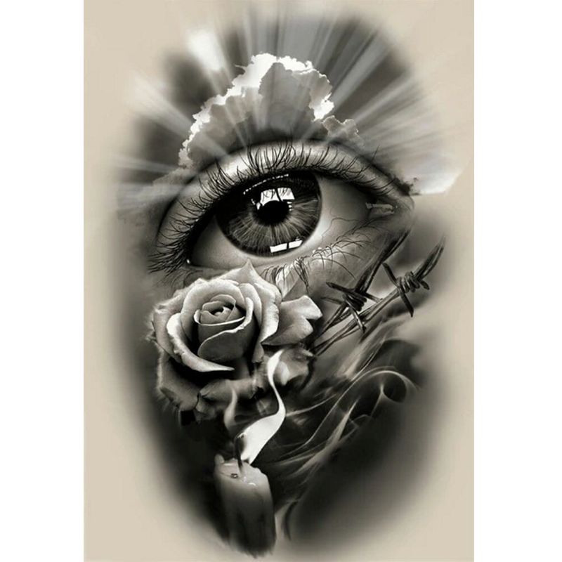 Strahlendes Auge DIY Diamond Painting mit runden oder eckigen Steinli