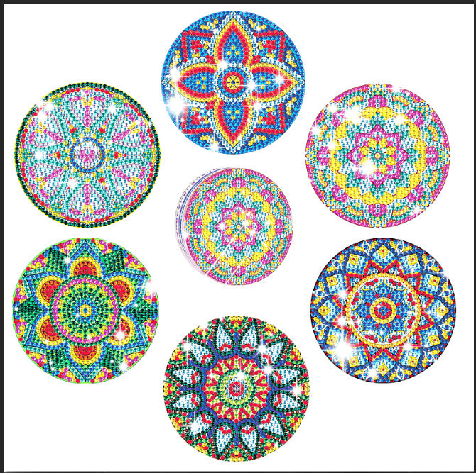 Diamond Painting Untersetzer mit Halter - 58 verschiedene Sets zur Auswahl