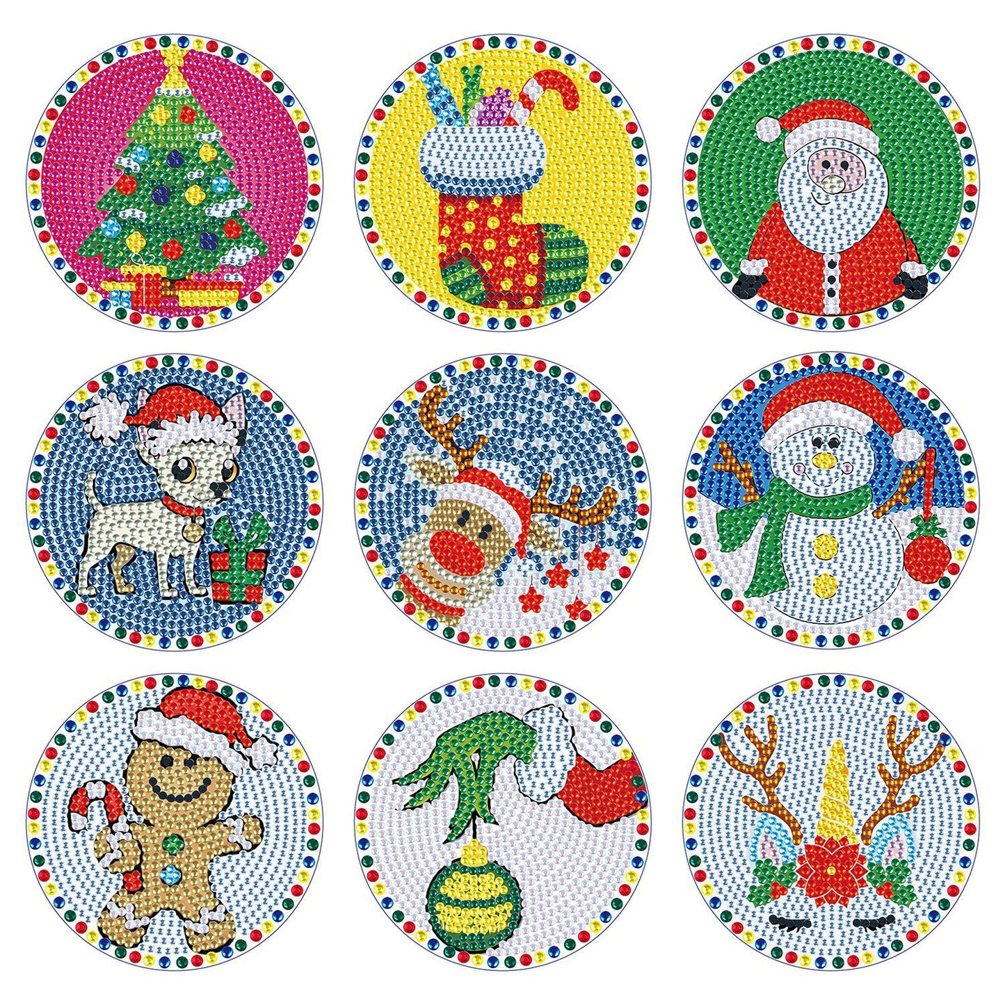 Diamond Painting Untersetzer mit Halter - 58 verschiedene Sets zur Auswahl