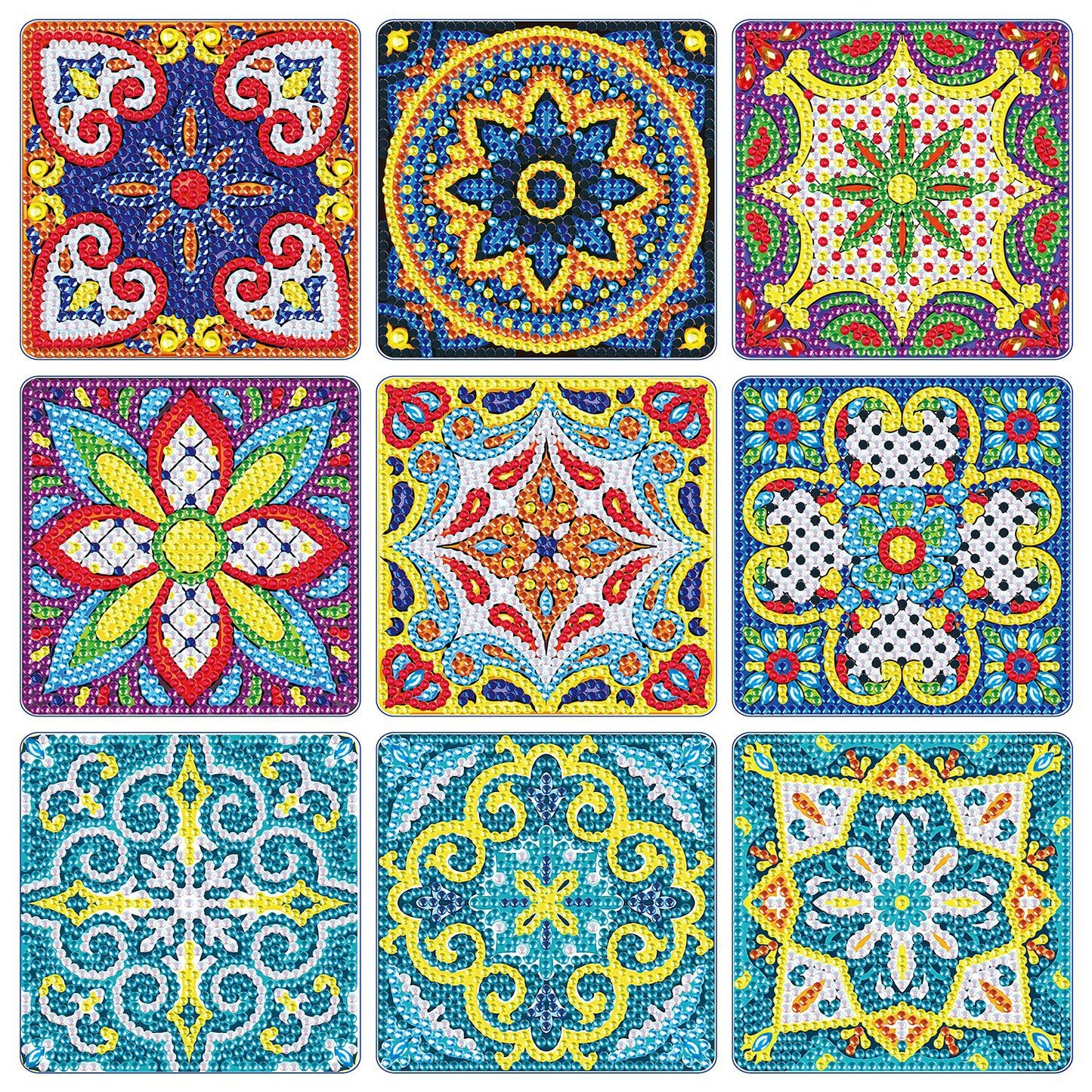 Diamond Painting Untersetzer mit Halter - 58 verschiedene Sets zur Auswahl