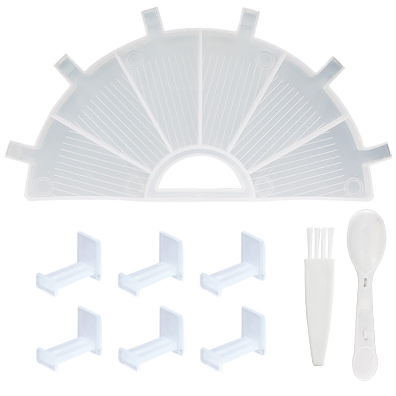 Diamond Painting Zubehör Set - halbrundes Schiffchen mit 6 Fächern