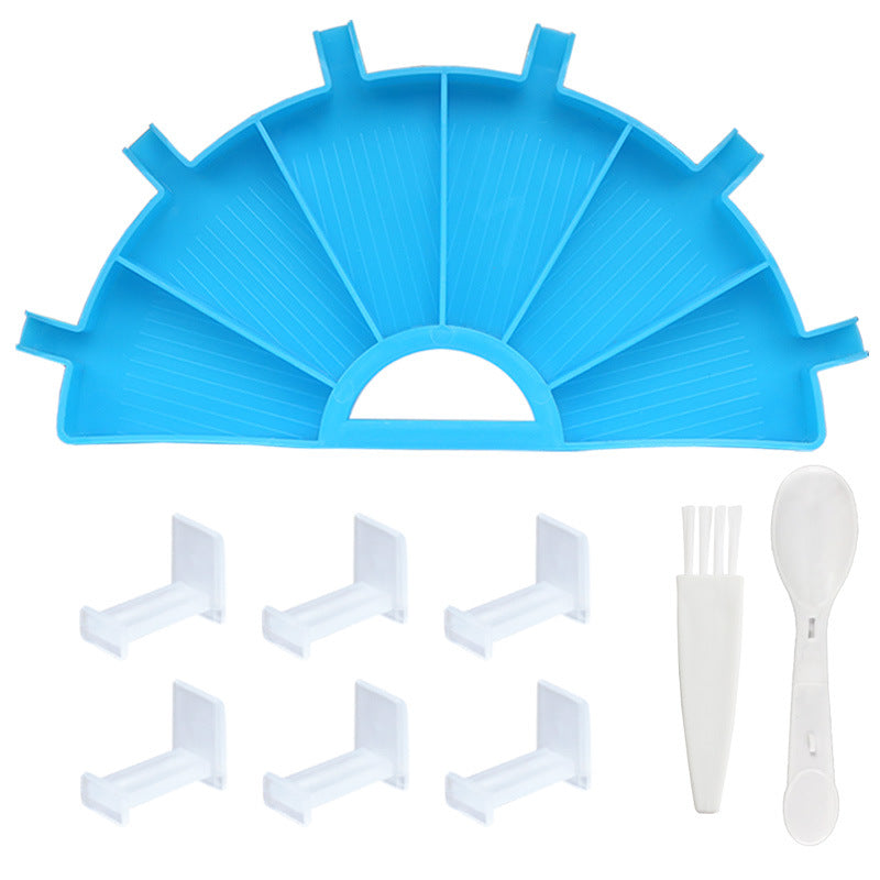 Diamond Painting Zubehör Set - halbrundes Schiffchen mit 6 Fächern