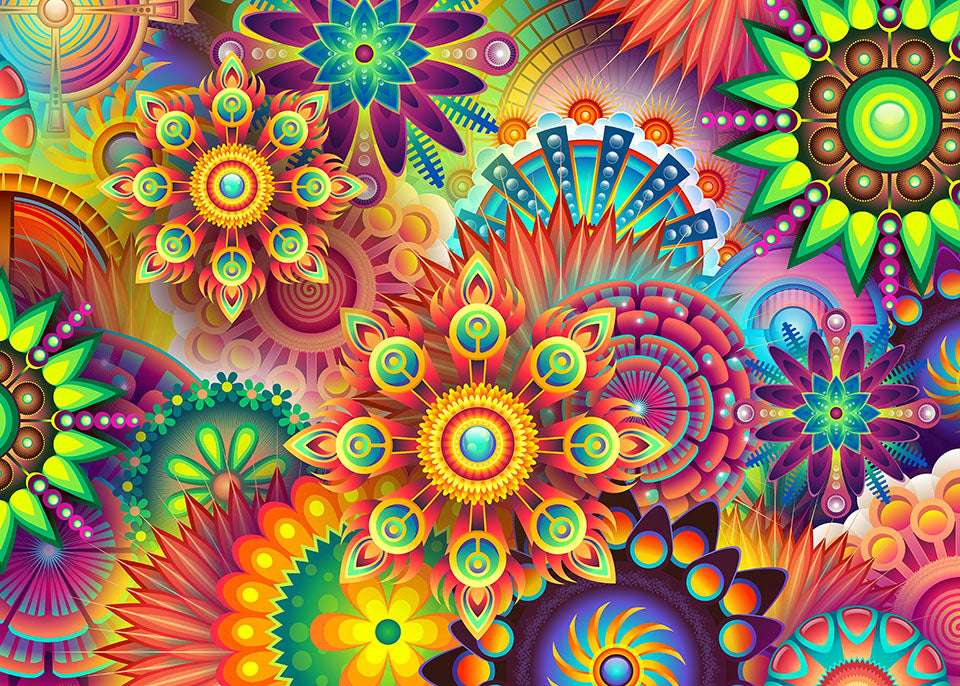Kunterbunte Mandala Rosette DIY Diamond Painting exclusive edited by MiJa
