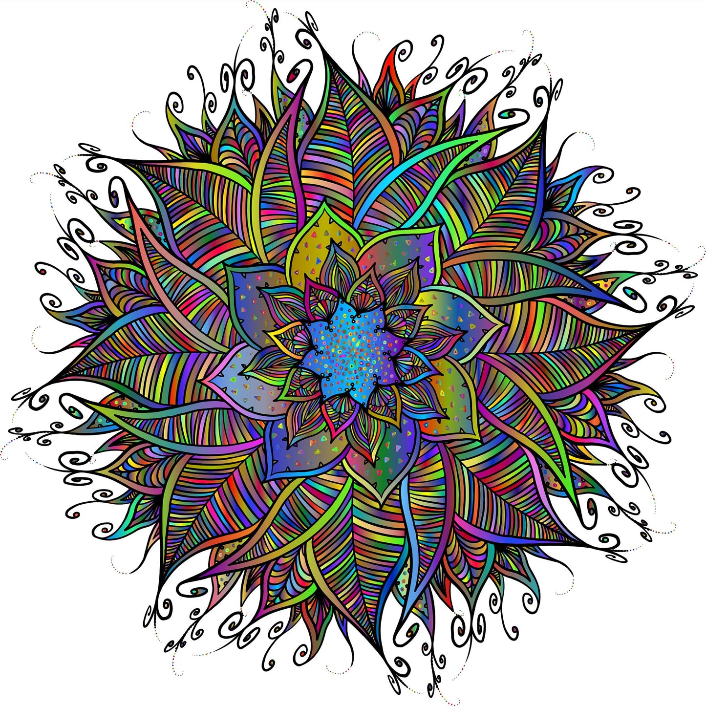 Regenbogen Mandala DIY Diamond Painting exclusive edited by MiJa