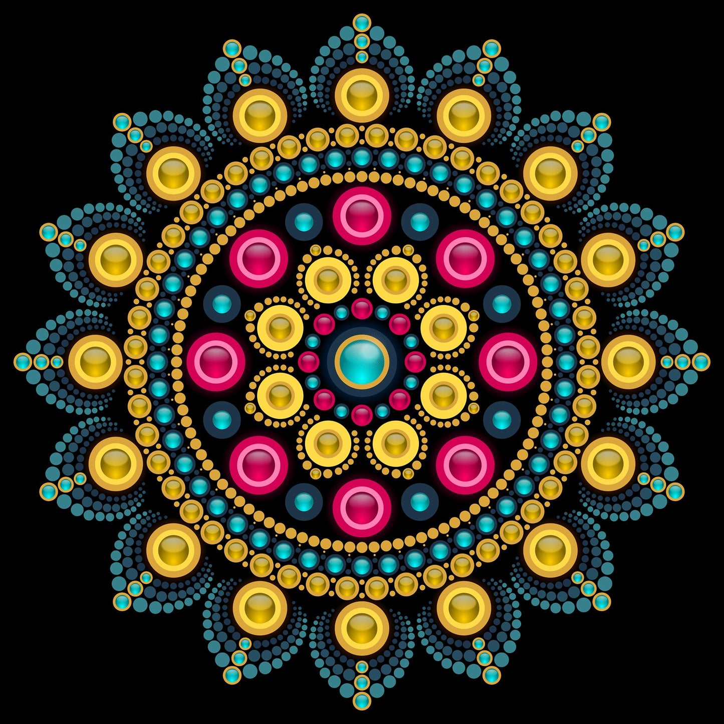 Mandala Blume DIY Diamond Painting exclusive edited by MiJa