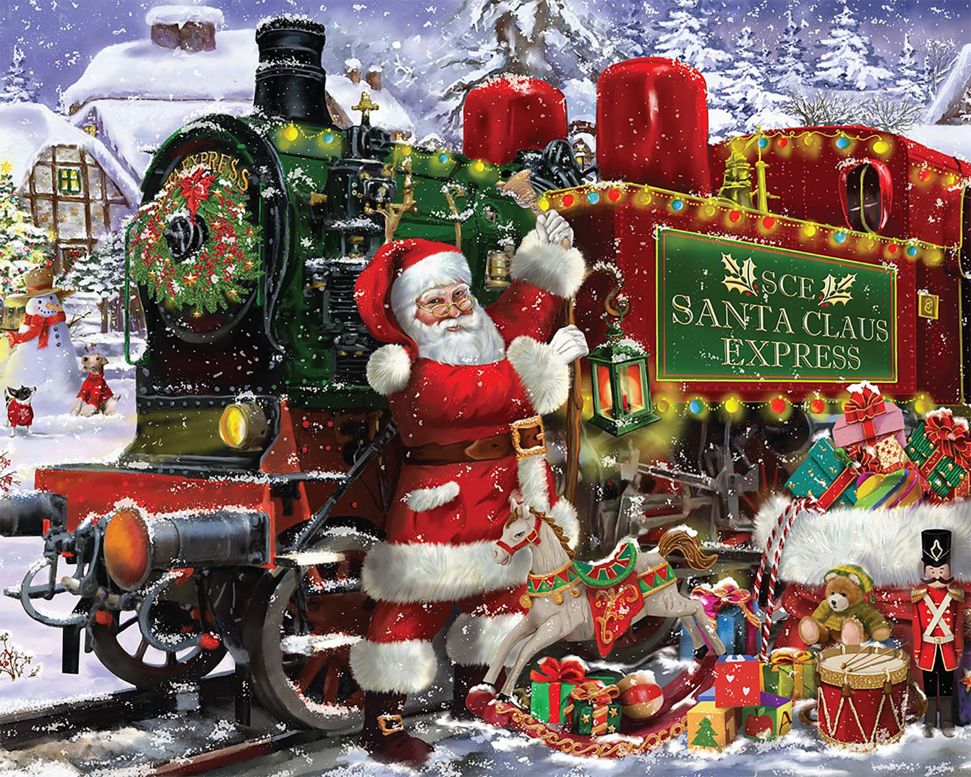 Weihnachtszug Santa Claus Express DIY Diamond Painting exclusive edited by MiJa