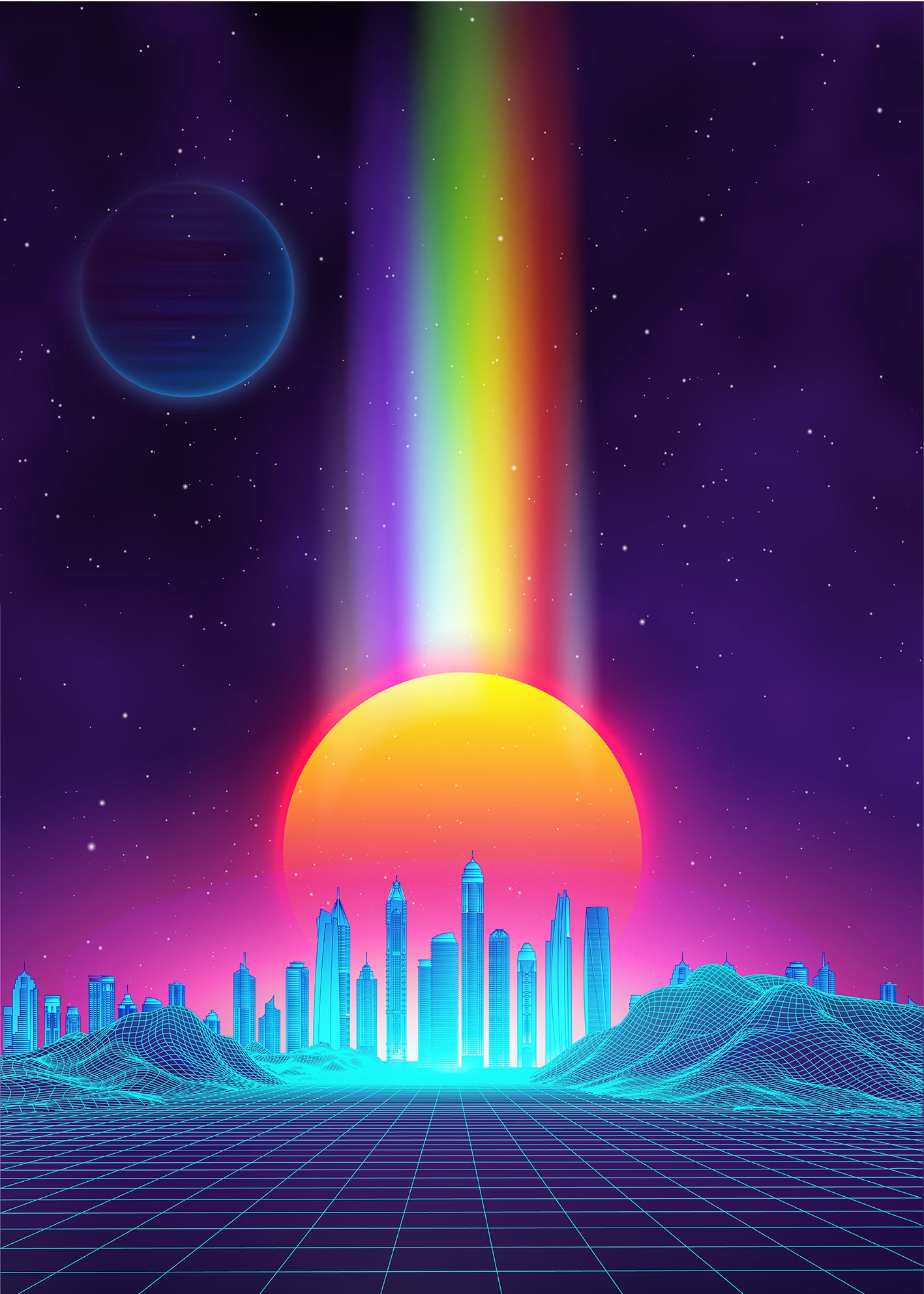 Science-Fiction-City DIY Diamond Painting Glitzersteinlimoolerei