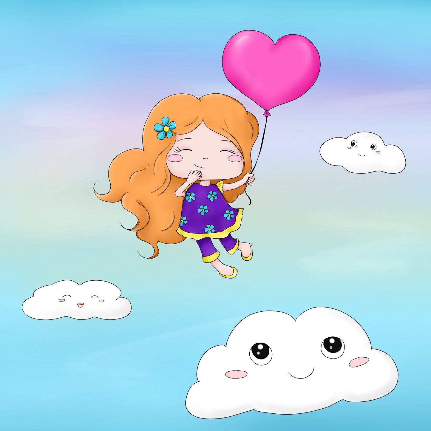 Balloon Girl DIY Kinder Diamond Painting exclusive edited by MiJa