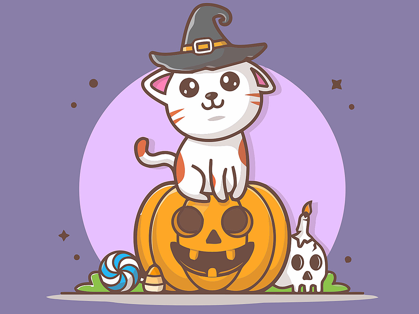 Halloween Kätzchen DIY Kinder Diamond Painting exclusive edited by MiJa