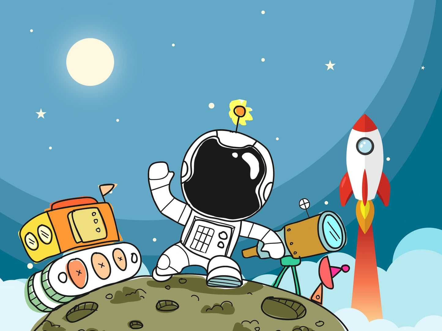 Spaceman DIY Kinder Diamond Painting exclusive edited by MiJa