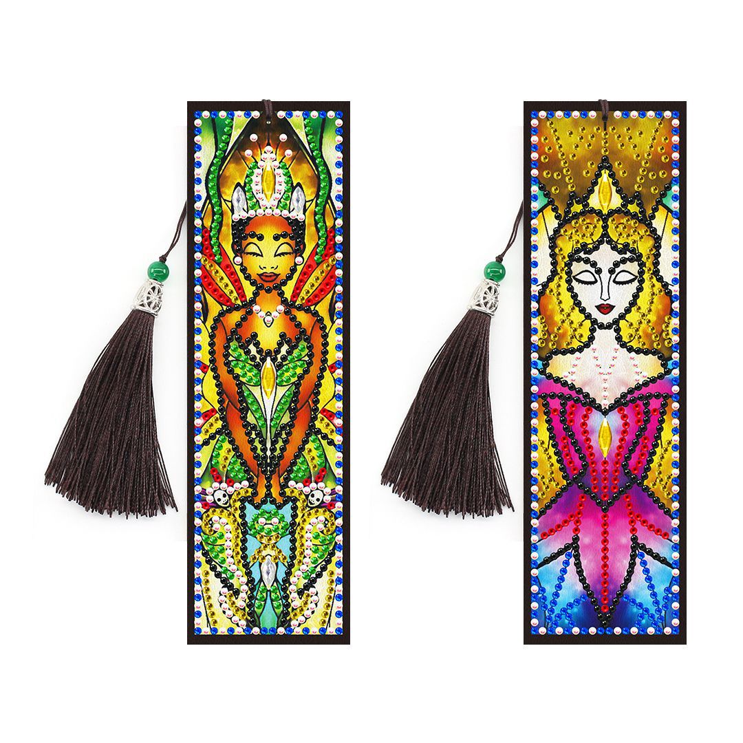 Diamond Painting Lesezeichen Set je 2 Stück - Mehrere Motive zur Auswahl