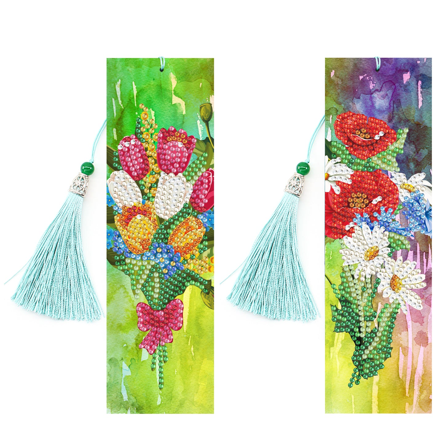 Diamond Painting Lesezeichen Set je 2 Stück - Mehrere Motive zur Auswahl