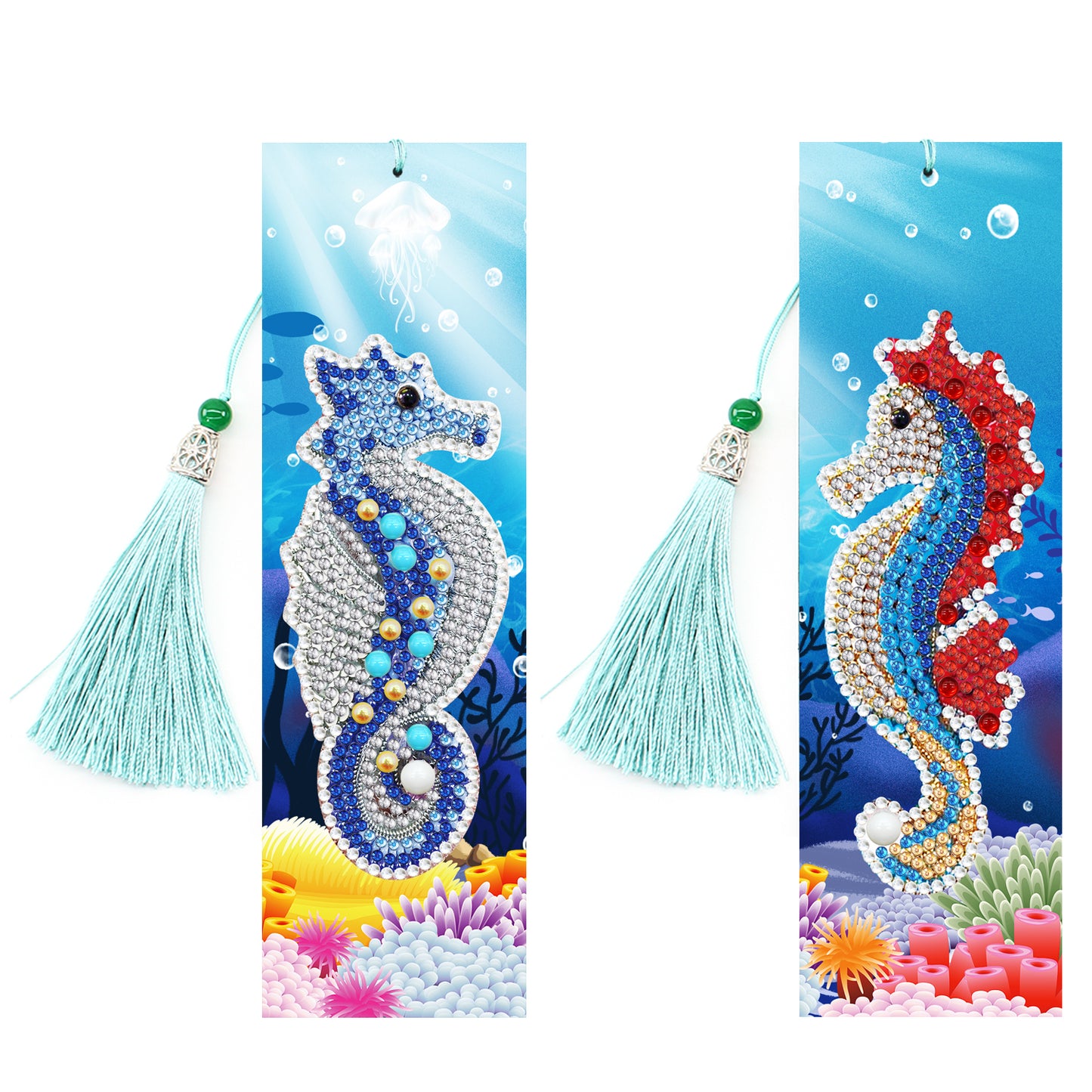 Diamond Painting Lesezeichen Set je 2 Stück - Mehrere Motive zur Auswahl