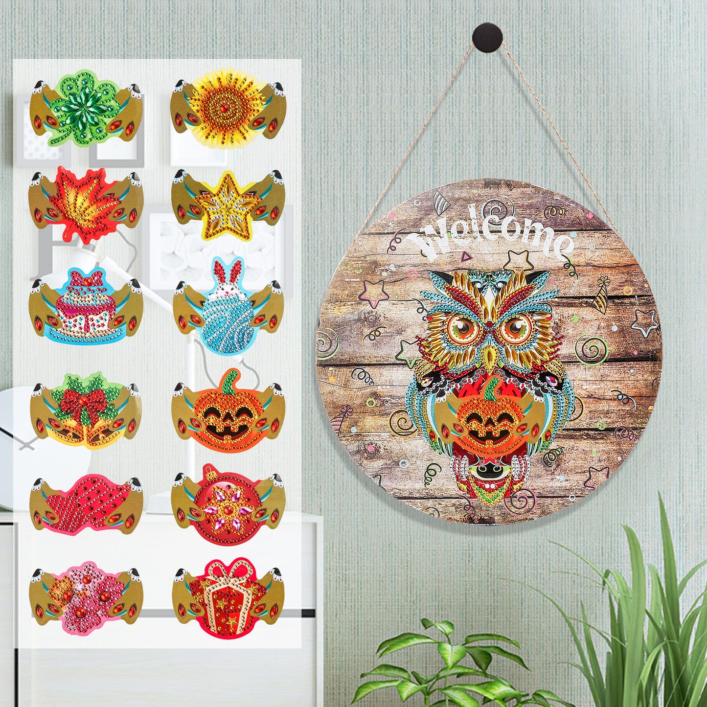 Diamond Painting Wanddekoration mit Minimotiven zum Wechseln - Mehrere Motive zur Auswahl
