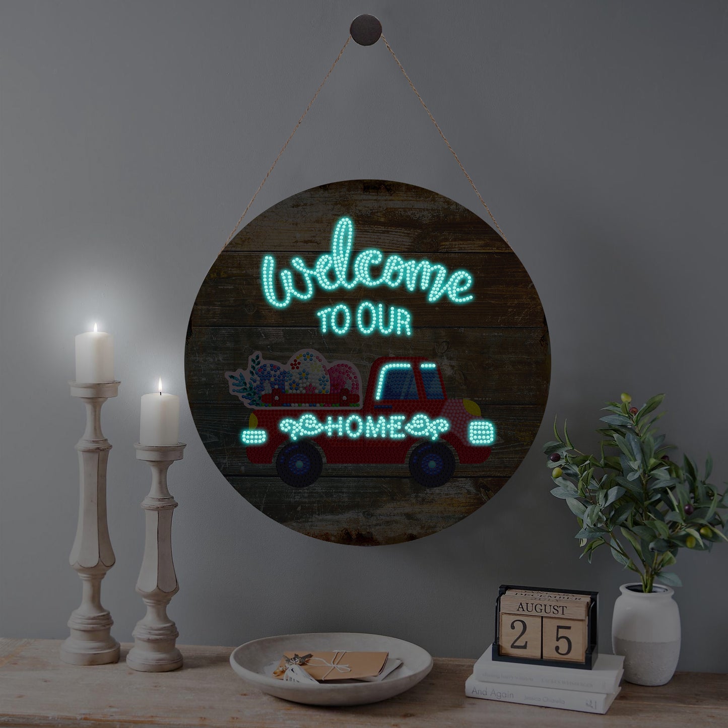 Diamond Painting Wanddekoration mit Minimotiven zum Wechseln - Mehrere Motive zur Auswahl