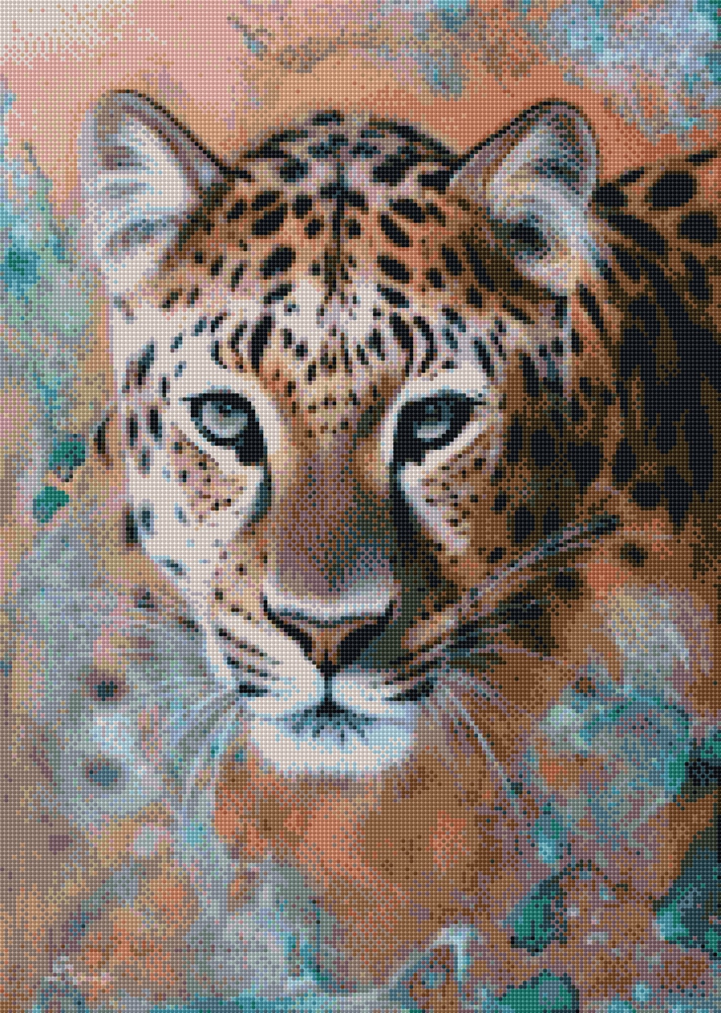 Leopard DIY Diamond Painting mit runden oder eckigen Steinli