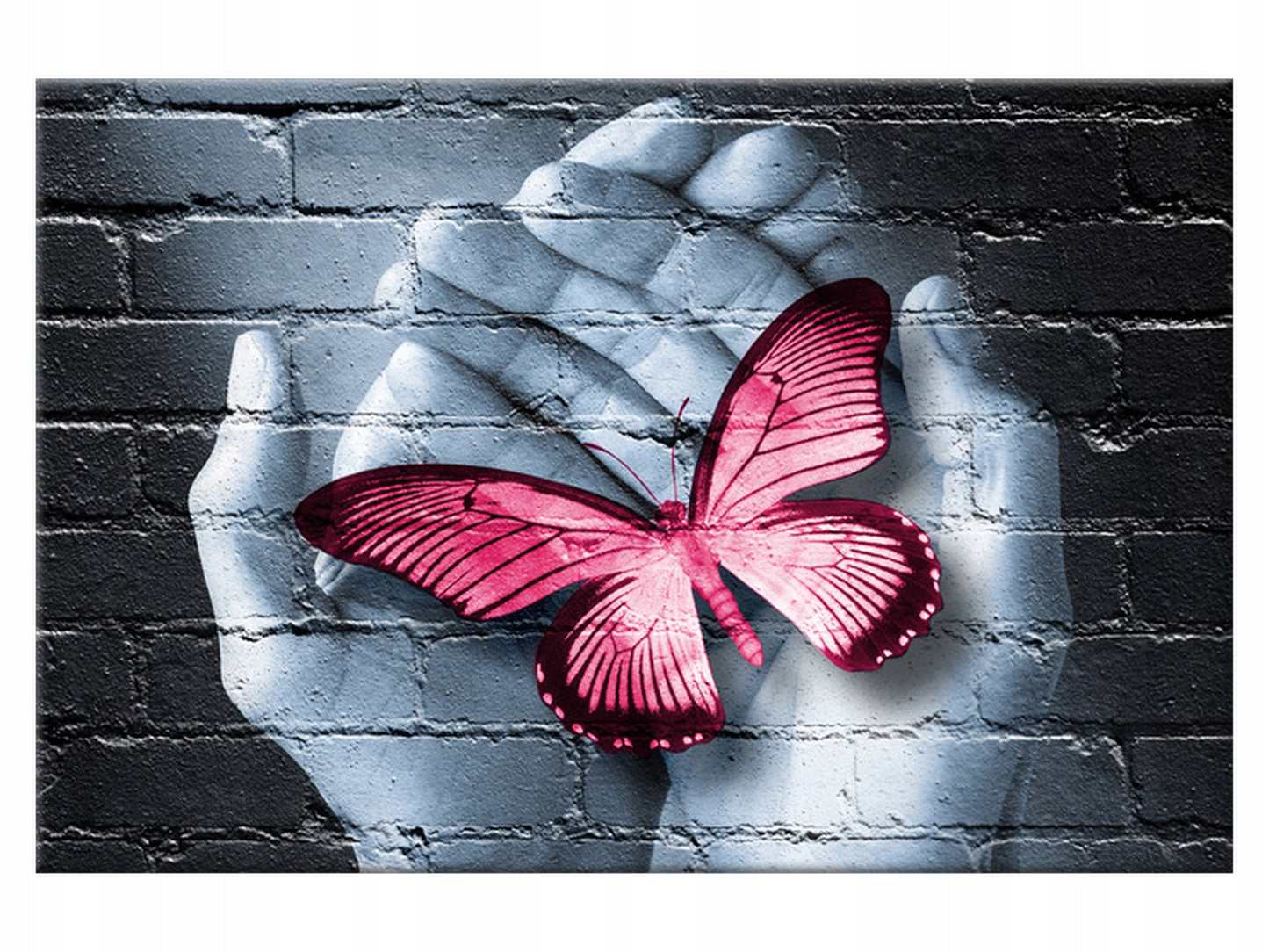 Schmetterling auf Händen DIY Diamond Painting mit runden oder eckigen Steinli