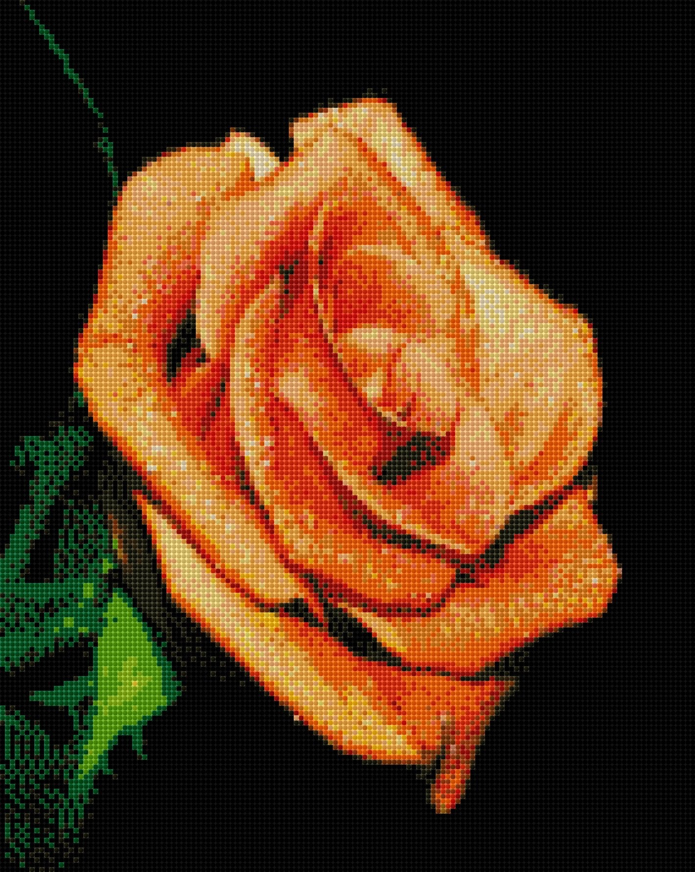 Rose DIY Diamond Painting mit runden oder eckigen Steinli