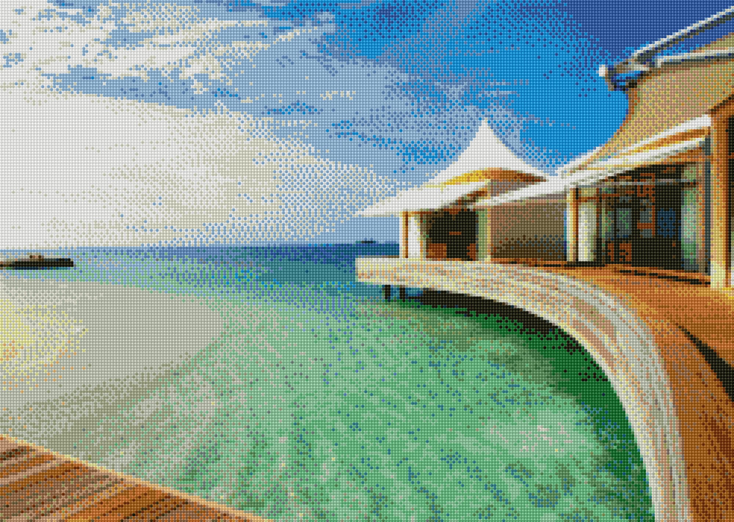 Urlaubsfeeling DIY Diamond Painting mit runden oder eckigen Steinli