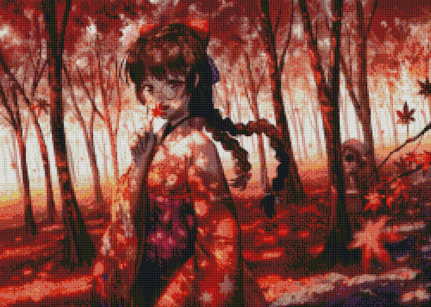 Anime Mädchen im Herbst DIY Diamond Painting