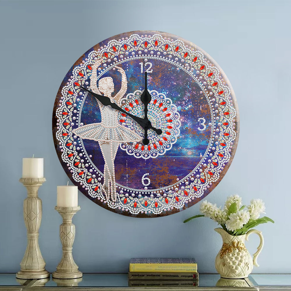 Diamond Painting Wanduhr Dekoration aus Metall - Mehrere Motive zur Auswahl