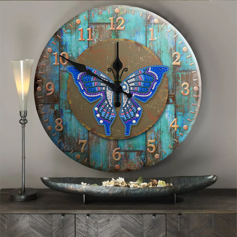 Diamond Painting Wanduhr Dekoration aus Metall - Mehrere Motive zur Auswahl