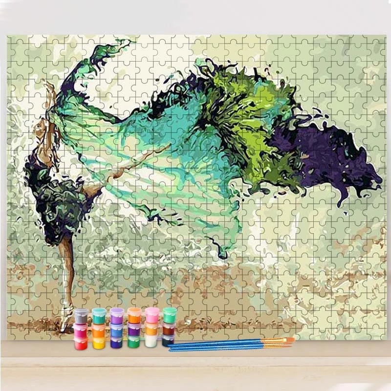 Ballerina Puzzle Painting - DIY Malen nach Zahlen Puzzle