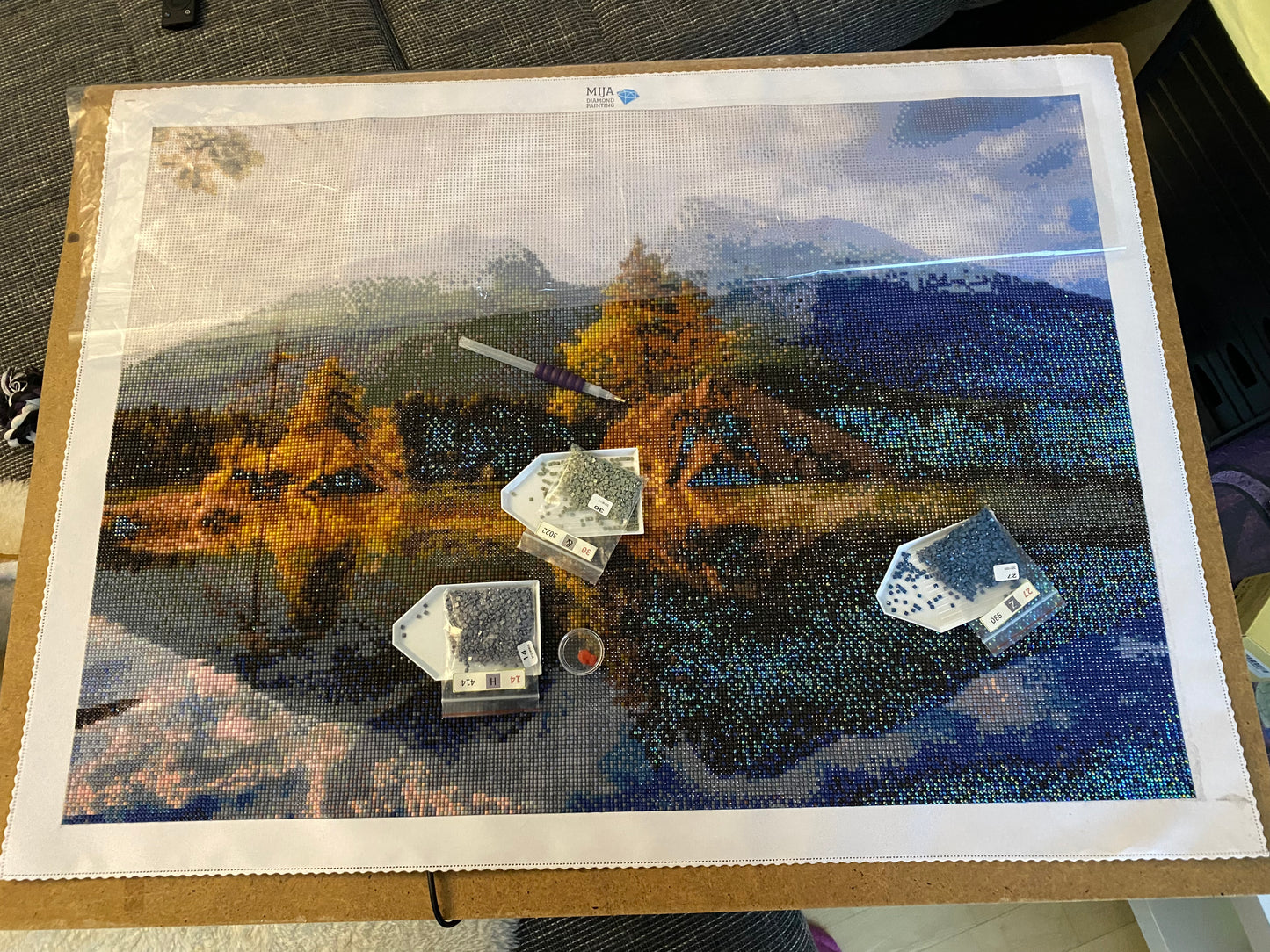 Berge am See DIY Diamond Painting exclusive edited by MiJa