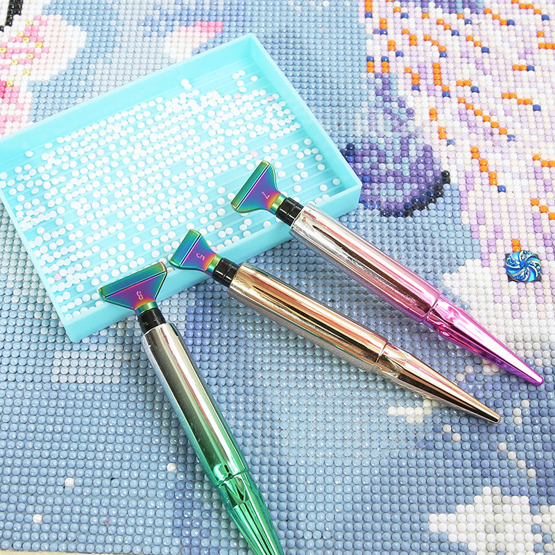 Diamond Painting Stift mit Hirschkopf und diversem Zubehör Sets