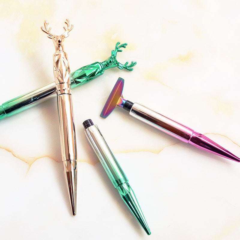 Diamond Painting Stift mit Hirschkopf und diversem Zubehör Sets