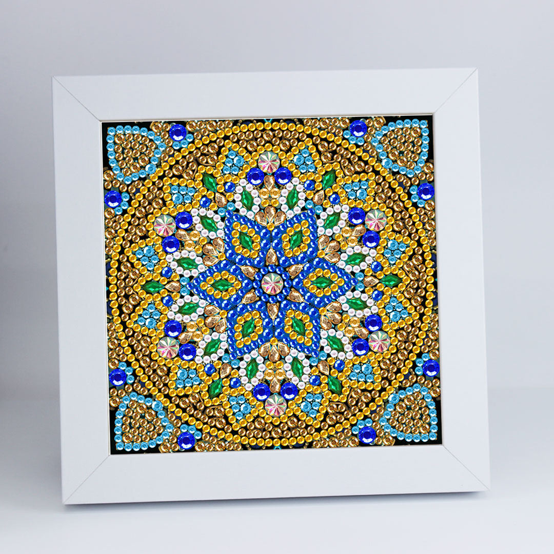 Mandala DIY Diamond Painting für Kinder 12x12cm mit Rahmen
