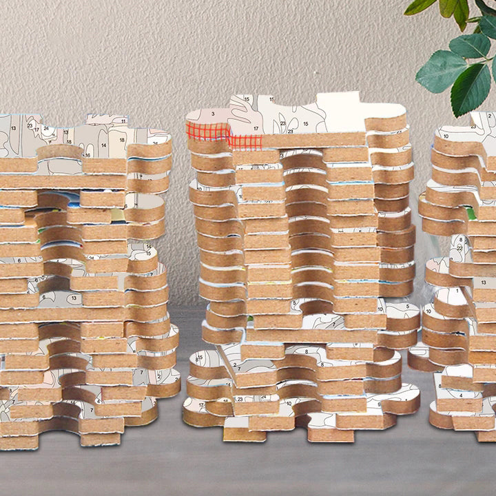 Elefanten in Afrika Puzzle Painting - DIY Malen nach Zahlen Puzzle