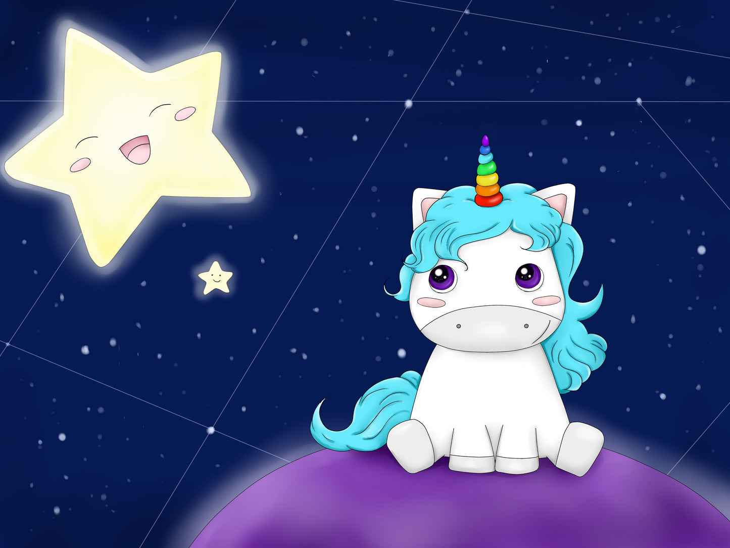 Galaxy Einhorn DIY Kinder Diamond Painting exclusive edited by MiJa