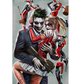 Joker mit Harley Quinn DIY Diamond Painting mit runden oder eckigen Steinli