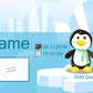 Personalisiertes Diamond Painting Pinguin mit Babyfoto als Geschenk zur Taufe oder Geburt