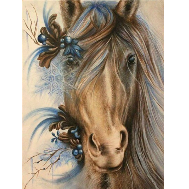 Pferd DIY Diamond Painting mit runden oder eckigen Steinli