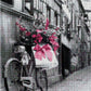 Fahrrad schwarz-pink DIY Diamond Painting mit runden oder eckigen Steinli