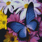 Blauer Schmetterling DIY Diamond Painting mit runden oder eckigen Steinli