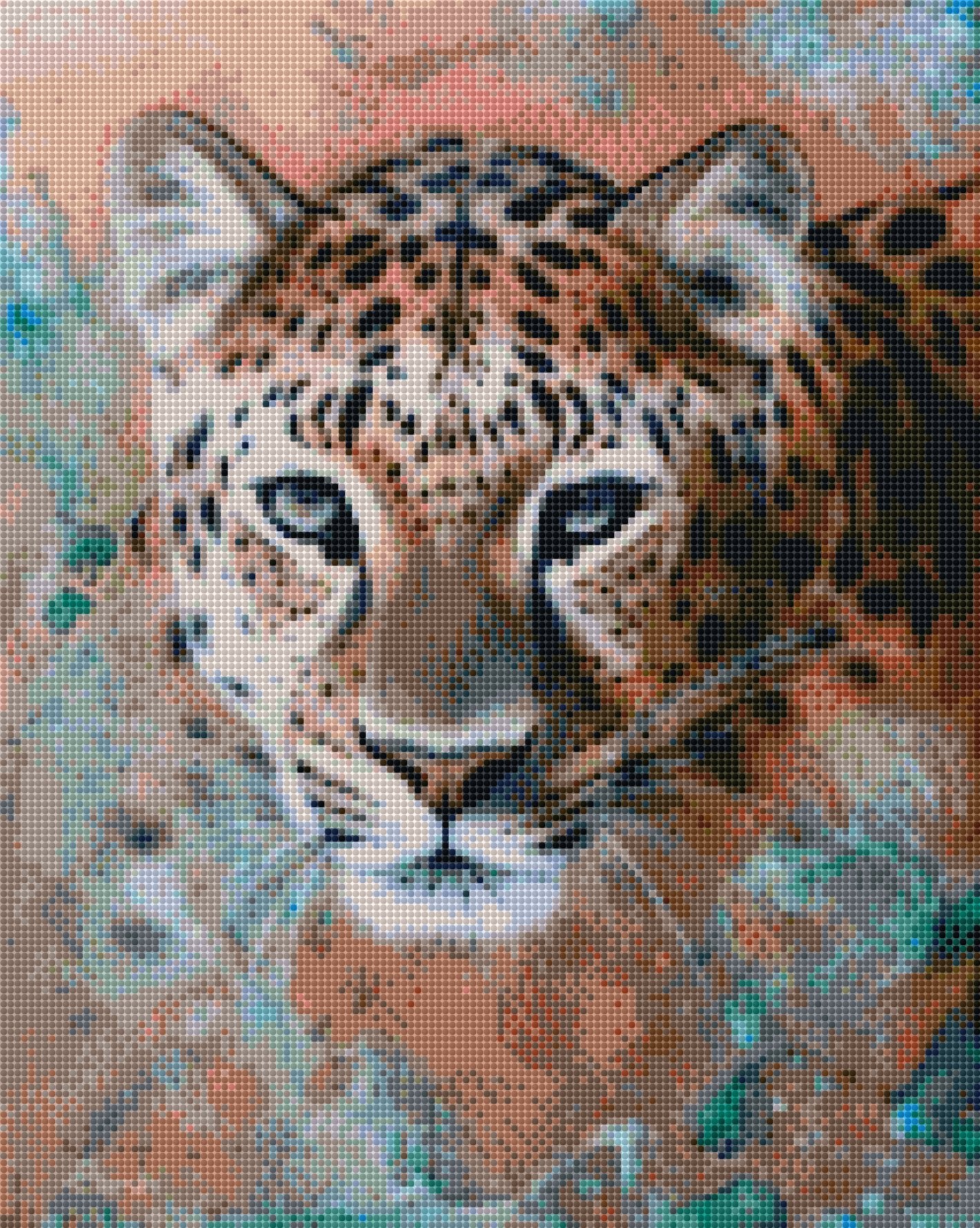 Leopard DIY Diamond Painting mit runden oder eckigen Steinli