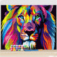 Bunter Löwe Puzzle Painting - DIY Malen nach Zahlen Puzzle