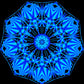 Mandala Blau Schwarz DIY Diamond Painting exclusive edited by MiJa