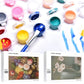 Liebespaar bei Regen Puzzle Painting - DIY Malen nach Zahlen Puzzle