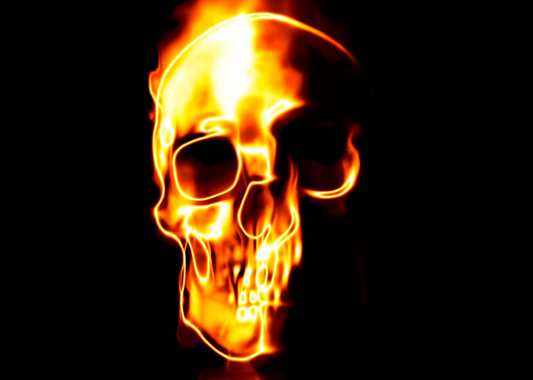 Feuer Flamme Totenkopf